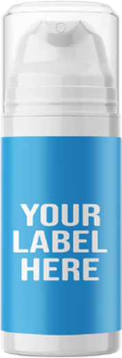 Airless pump topical with blank private label