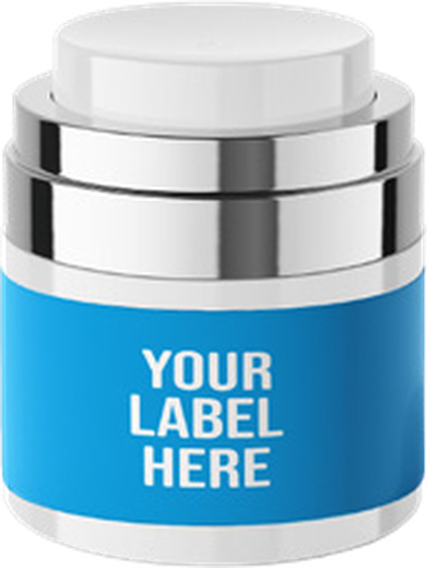 Pet supplement jar with blank private label